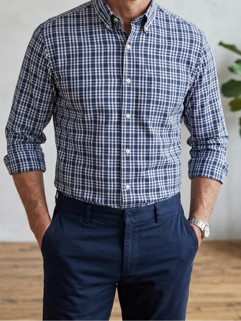 Alexander Julian Colours Men's XXL Long Sleeve Plaid Button-Down Shirt